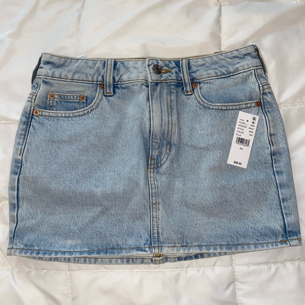 PacSun Light Blue Denim Mini Skirt